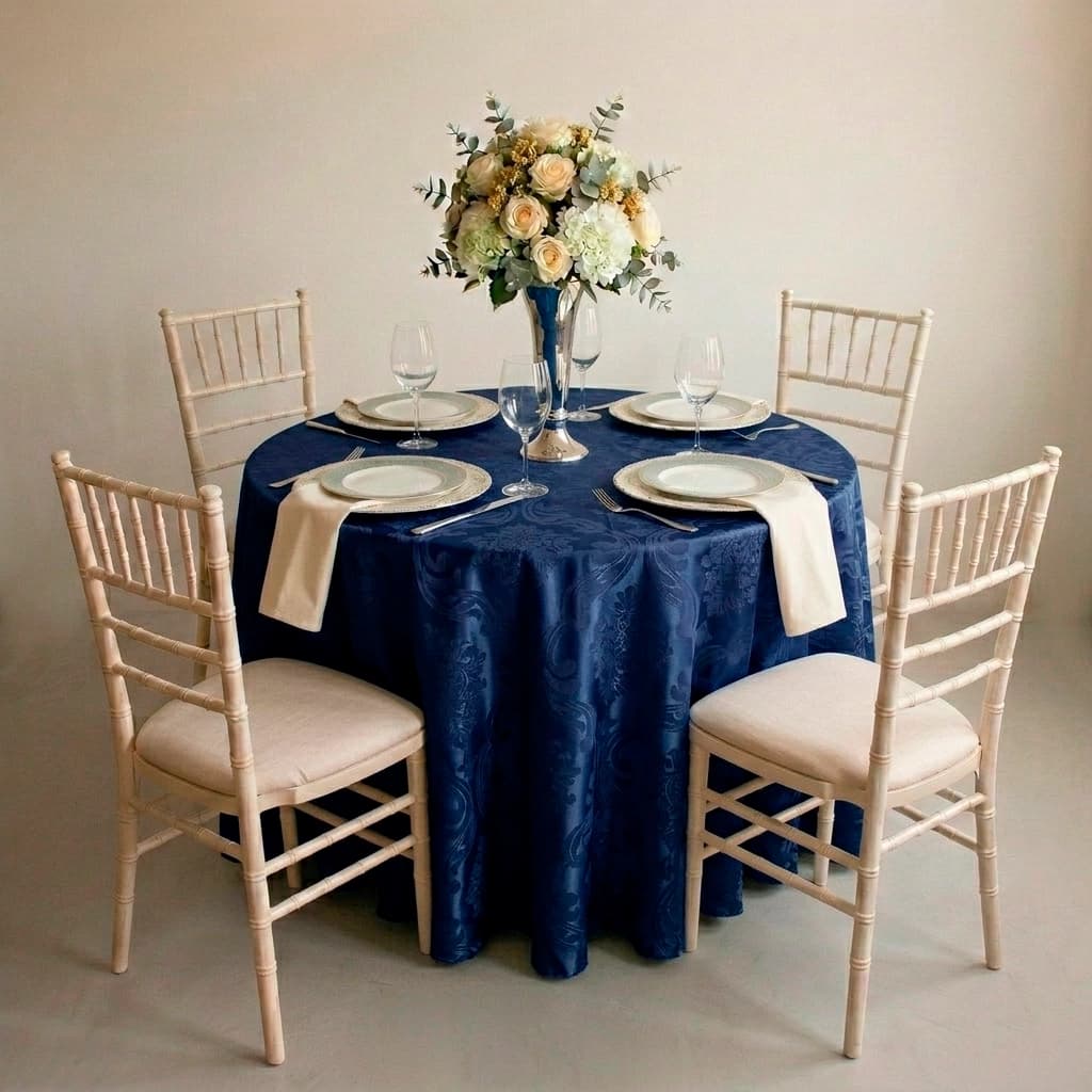 Toalha de Mesa Redonda em Jacquard 280×280 cm